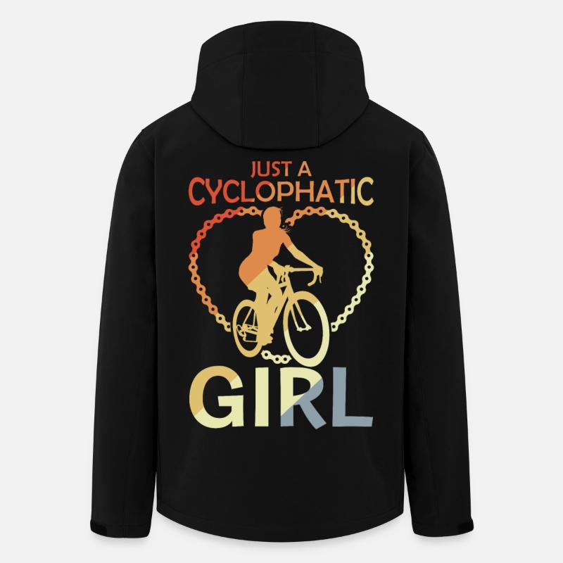 Fahrrad Mädchen - Recycelte Männer Softshell-Jacke von Stanley/Stella - Schwarz
