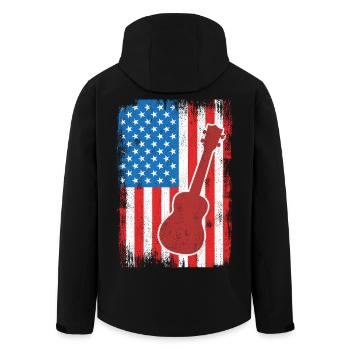 4 juillet USA Ukulele - Veste softshell homme en polyester recyclé Stanley/Stella - noir - Dos - AI Model Male 185 light (185cm)