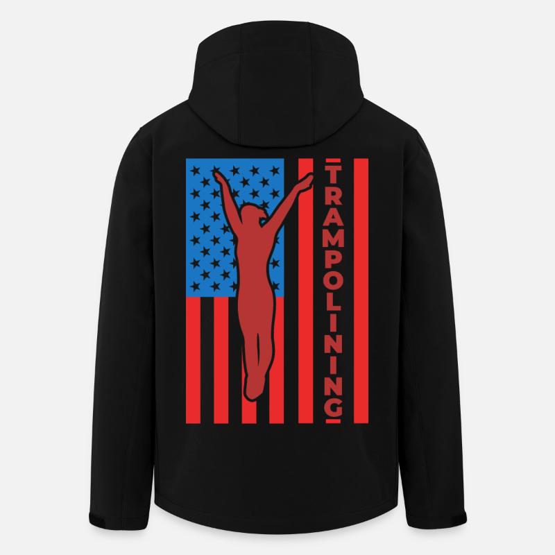 Trampoline Jumping July 4 USA - Men’s Recycled Softshell Jacket by Stanley/Stella - black