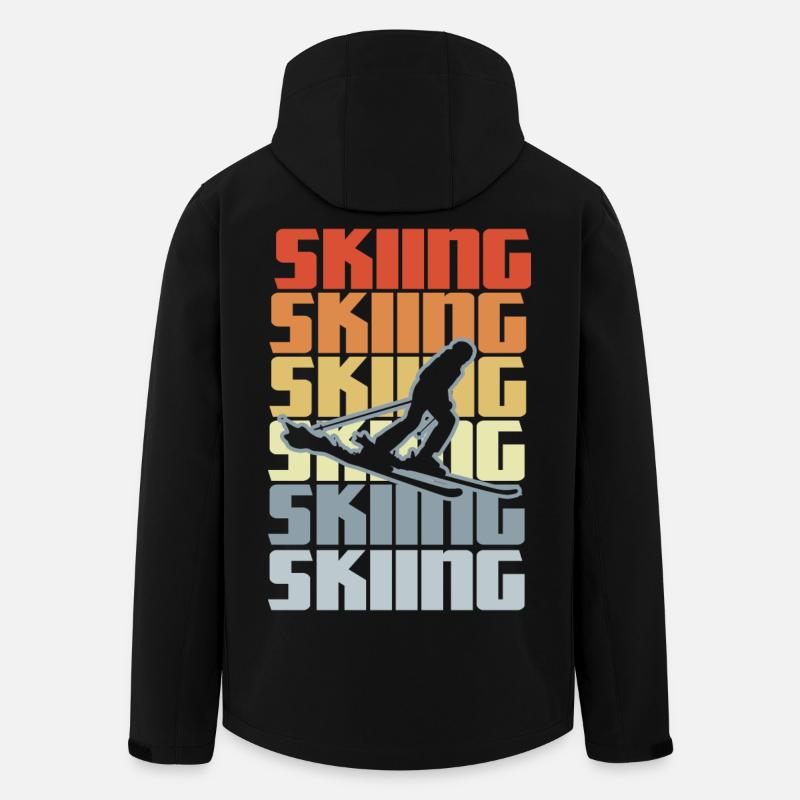 Skiing area - Men’s Recycled Softshell Jacket by Stanley/Stella - black