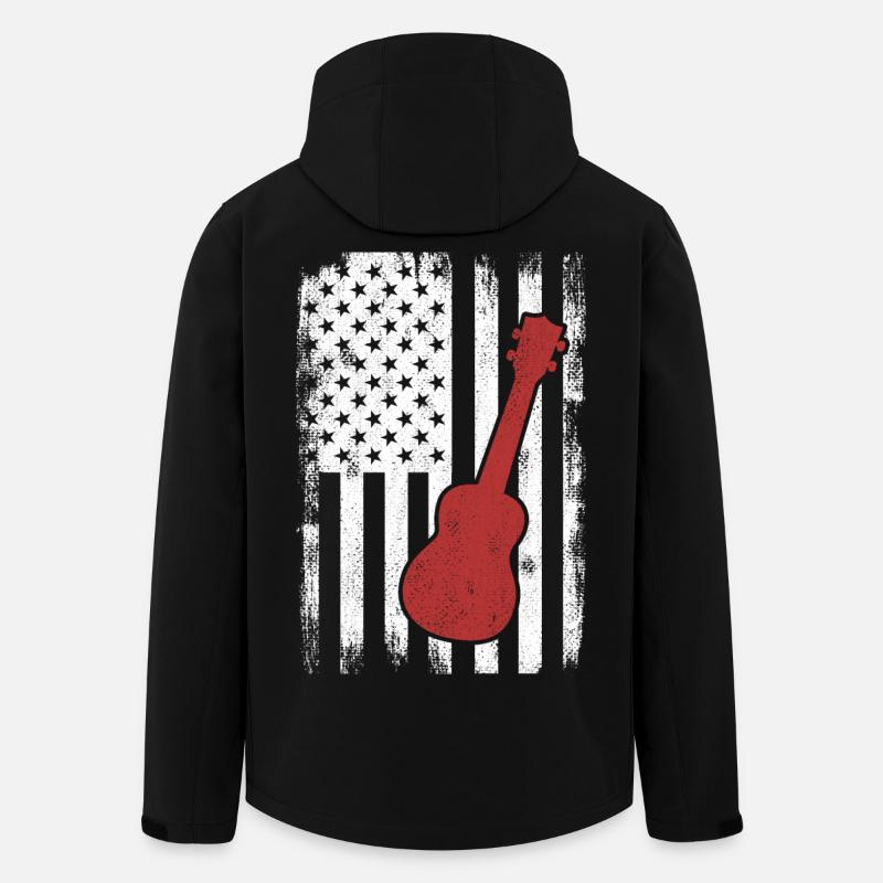 US Ukulele Spieler - Recycelte Männer Softshell-Jacke von Stanley/Stella - Schwarz