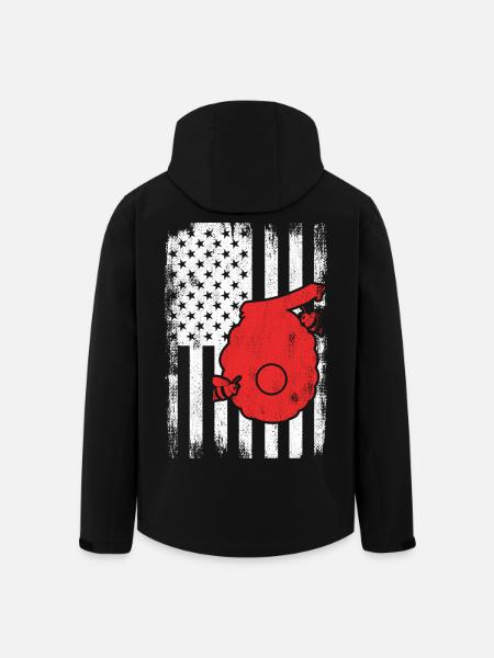 4th of July USA Beekeeping - Men’s Recycled Softshell Jacket by Stanley/Stella - black
