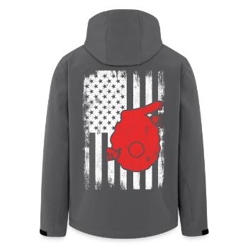 4 juillet USA Apiculture - Veste softshell homme en polyester recyclé Stanley/Stella - charbon - Dos - AI Model Male 185 light (185cm)