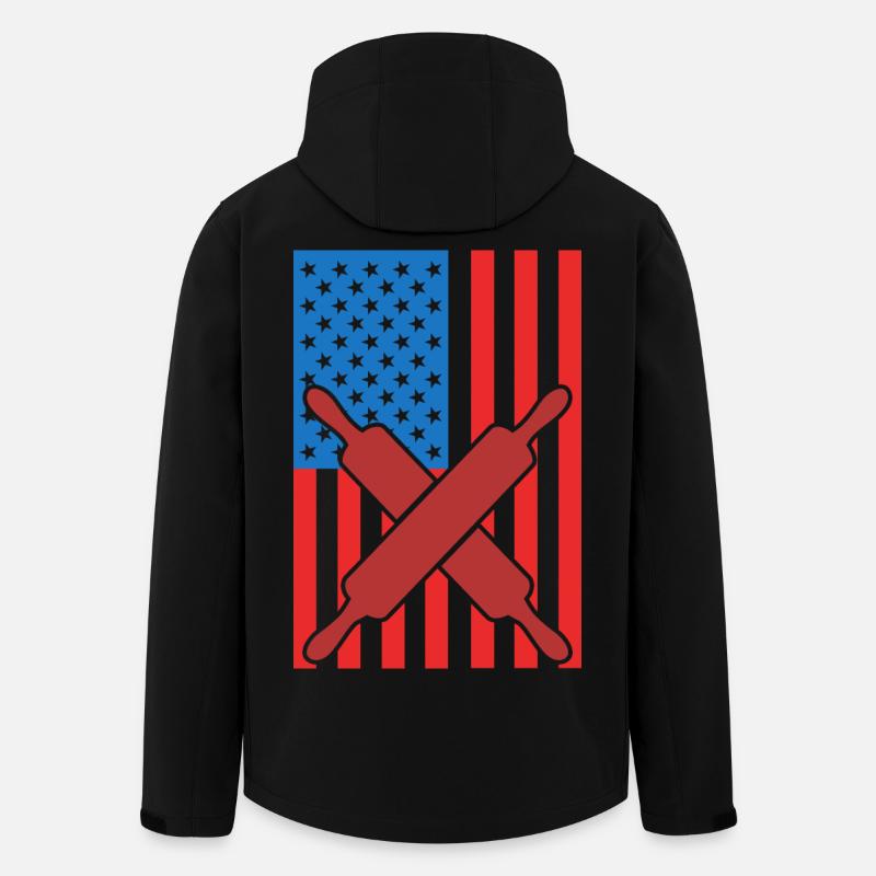 4. Juli USA Backen - Recycelte Männer Softshell-Jacke von Stanley/Stella - Schwarz