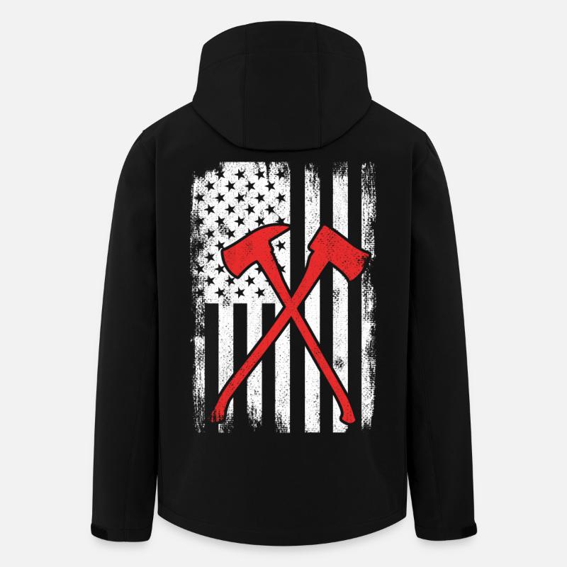 Brigade des pompiers des États-Unis - Veste softshell homme en polyester recyclé Stanley/Stella - noir
