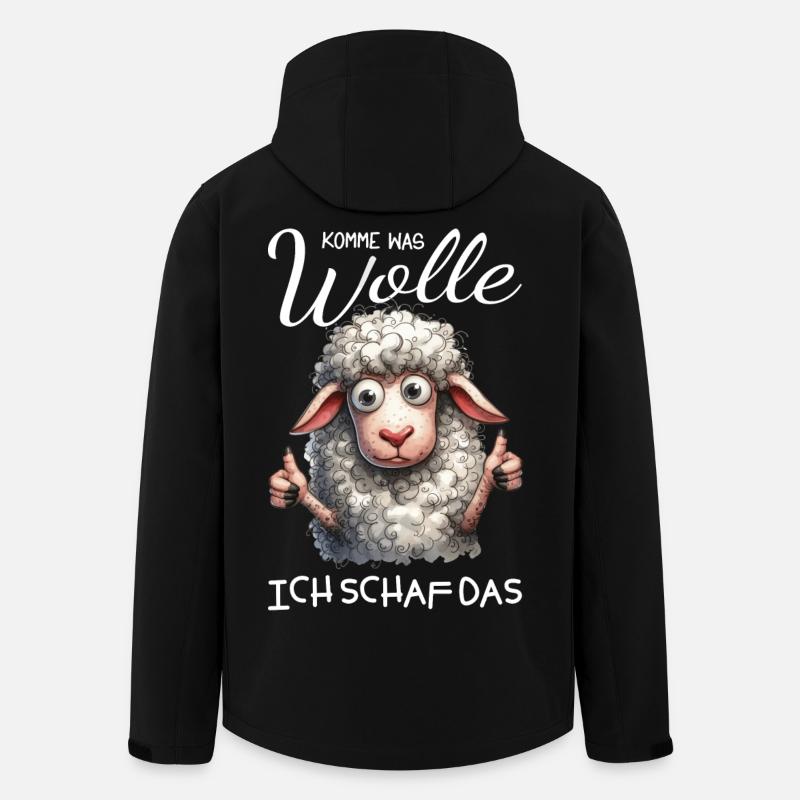 Komm Wolle Ich Schaf Das - Recycelte Männer Softshell-Jacke von Stanley/Stella - Schwarz