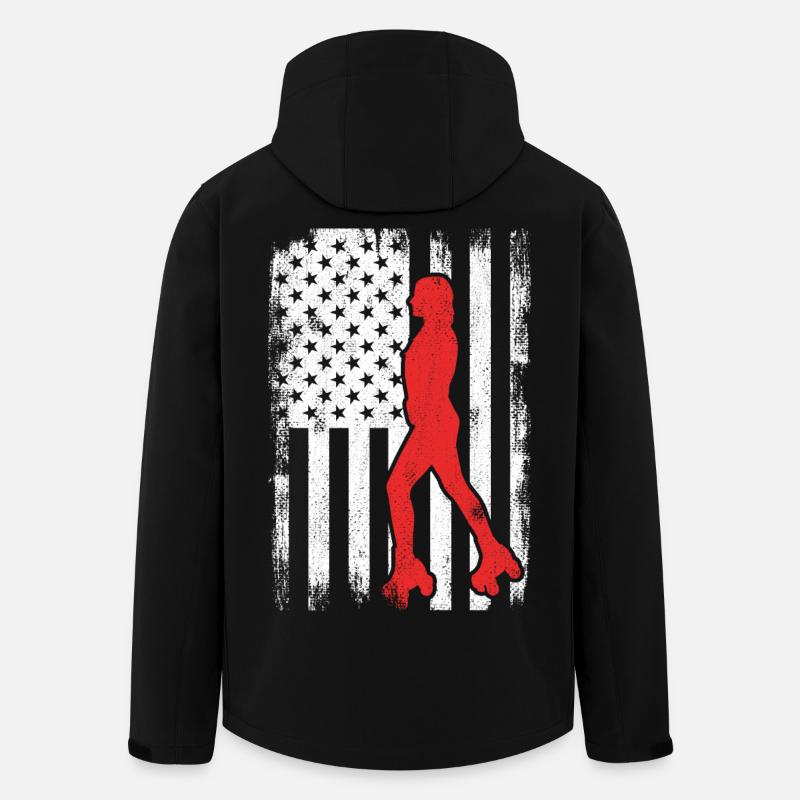USA roller skater - Men’s Recycled Softshell Jacket by Stanley/Stella - black