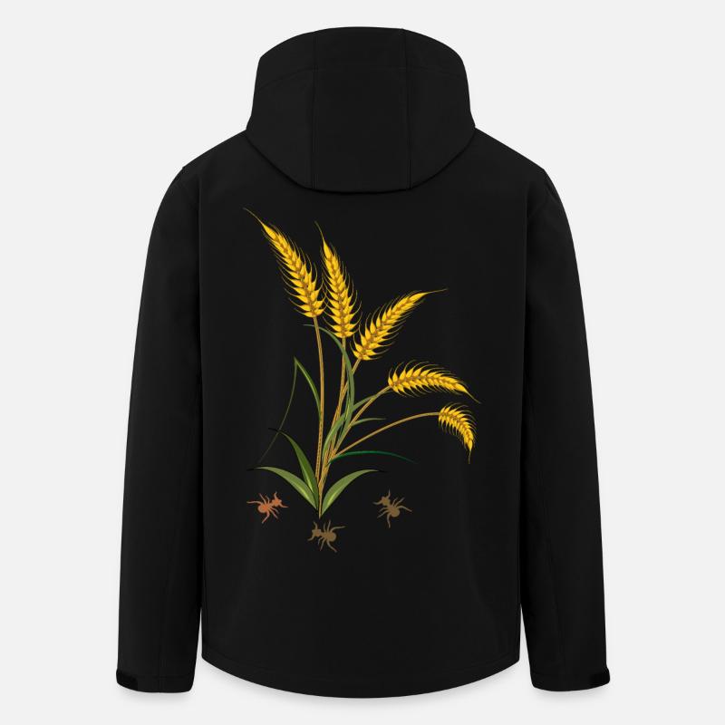 Épis de maïs avec fourmis - Veste softshell homme en polyester recyclé Stanley/Stella - noir