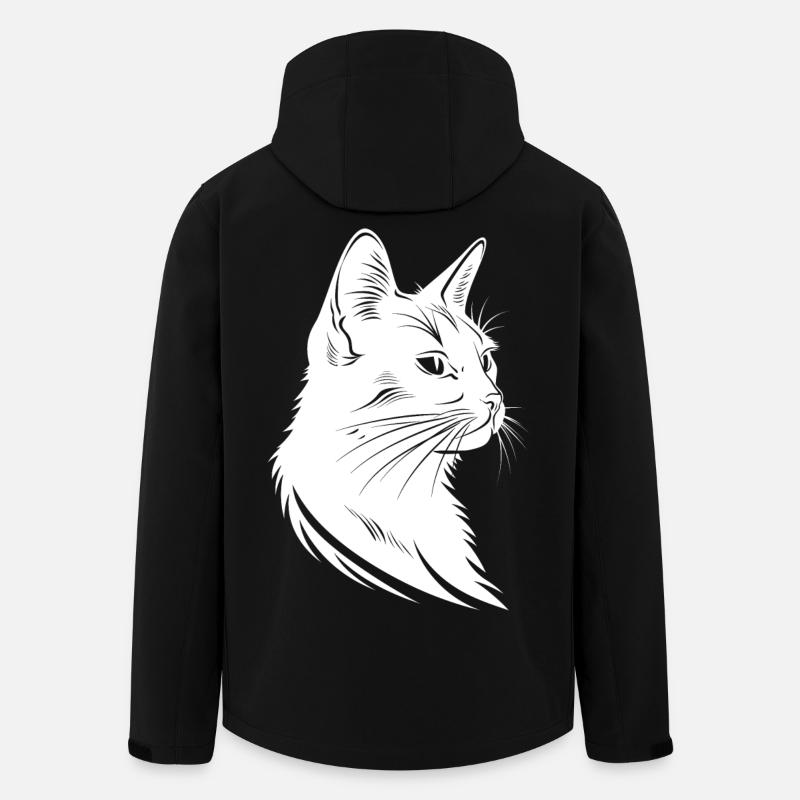 Katze Skizze - Recycelte Männer Softshell-Jacke von Stanley/Stella - Schwarz