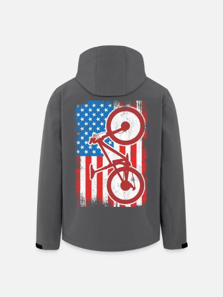 4. Juli USA MTB - Recycelte Männer Softshell-Jacke von Stanley/Stella - Schwarz