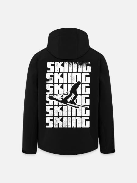 Funny skier - Men’s Recycled Softshell Jacket by Stanley/Stella - black