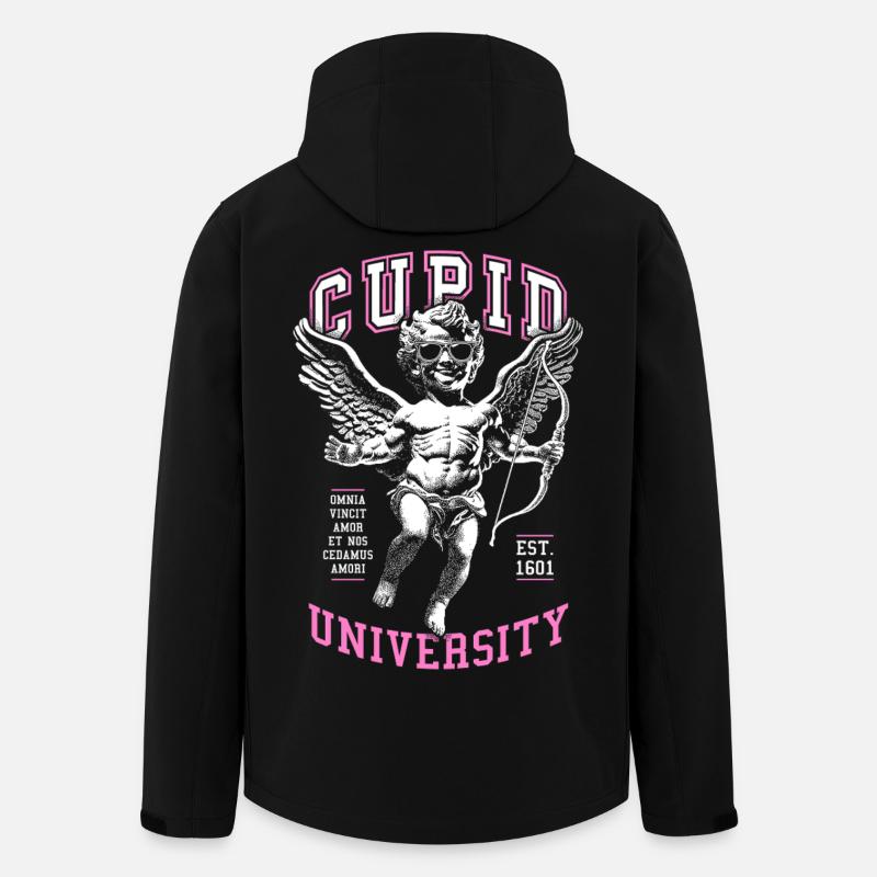 Cupid cherub angel with sunglasses - Men’s Recycled Softshell Jacket by Stanley/Stella - black