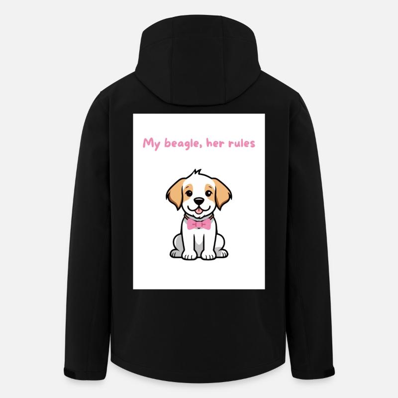 My beagle, her rules - Men’s Recycled Softshell Jacket by Stanley/Stella - black