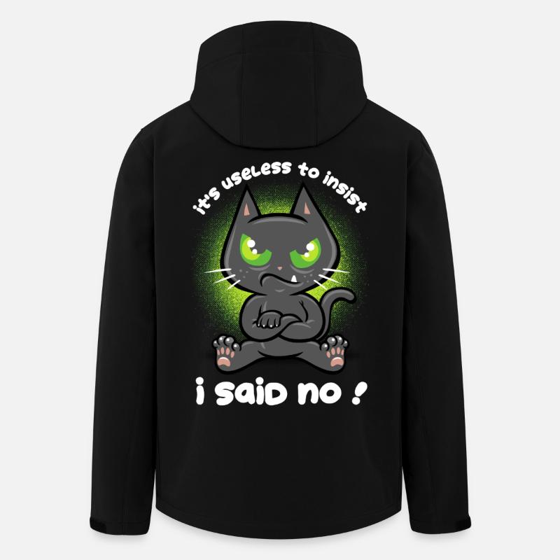 Chat têtu - Veste softshell homme en polyester recyclé Stanley/Stella - noir