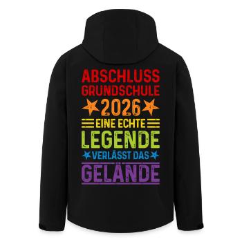 Grundschule Abschluss 2026 - Recycelte Männer Softshell-Jacke von Stanley/Stella - Schwarz - Hinten - AI Model Male 185 light (185cm)