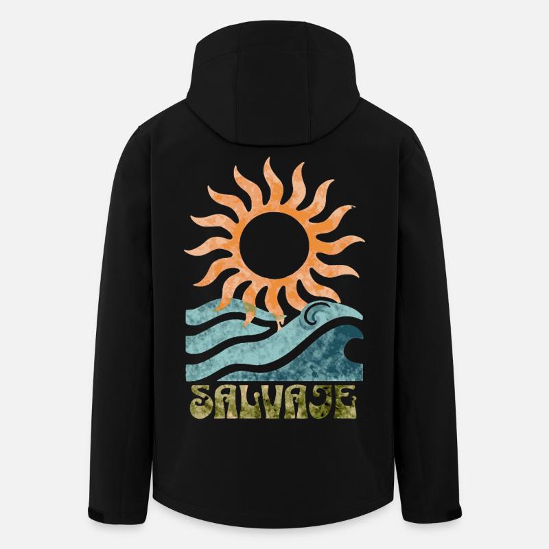 Surf Salvaje - Veste softshell homme en polyester recyclé Stanley/Stella - noir