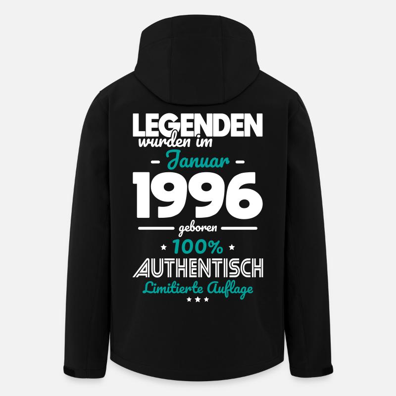 30. Geburtstag - Legenden wurden im Januar 1996 - Recycelte Männer Softshell-Jacke von Stanley/Stella - Schwarz