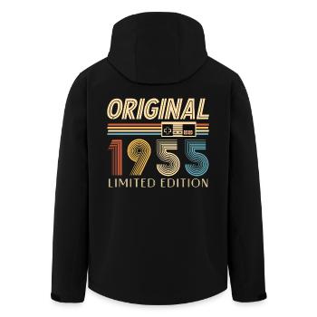 Gamer 70th Birthday 70th Anniversary Original 1955 - Men’s Recycled Softshell Jacket by Stanley/Stella - black - Back - AI Model Male 185 light (185cm)