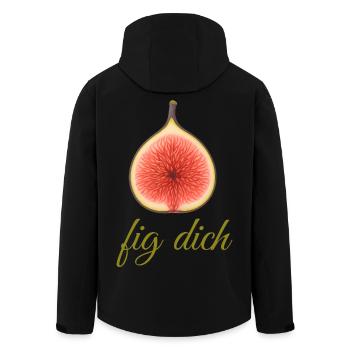 Jeux de mots lâches Fig Your Humour - Veste softshell homme en polyester recyclé Stanley/Stella - noir - Dos - AI Model Male 185 light (185cm)