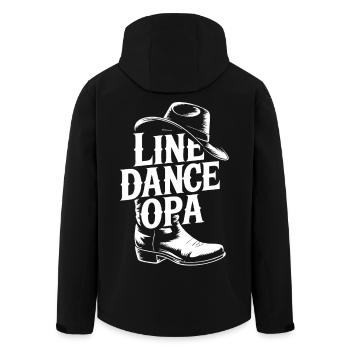 Line Dance Opa - Recycelte Männer Softshell-Jacke von Stanley/Stella - Schwarz - Hinten - AI Model Male 185 light (185cm)