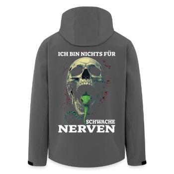 I'm not for the faint of heart - Men’s Recycled Softshell Jacket by Stanley/Stella - anthracite - Back - AI Model Male 185 light (185cm)