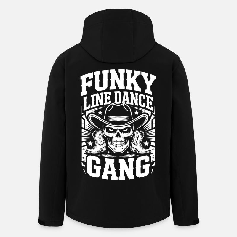 Funky Line Dance Gang - Recycelte Männer Softshell-Jacke von Stanley/Stella - Schwarz