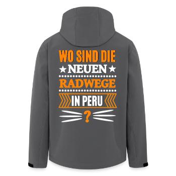 Witziger Spruch Politik - Recycelte Männer Softshell-Jacke von Stanley/Stella - Schwarz - Hinten - AI Model Male 185 light (185cm)