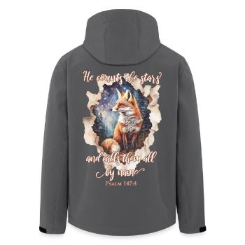 Bible Quote Christian - Veste softshell homme en polyester recyclé Stanley/Stella - charbon - Dos - AI Model Male 185 light (185cm)