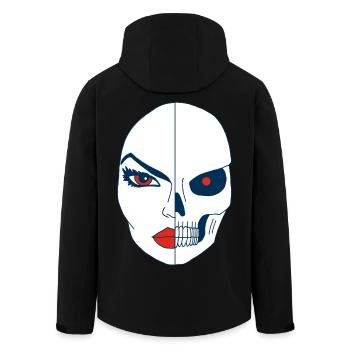 Tod und sein Gesicht - Recycelte Männer Softshell-Jacke von Stanley/Stella - Schwarz - Hinten - AI Model Male 185 light (185cm)