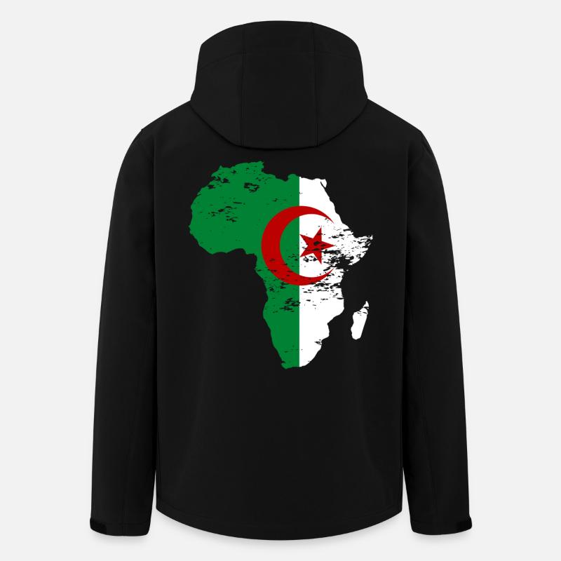 Pavillon Algérien Afrique - Veste softshell homme en polyester recyclé Stanley/Stella - noir