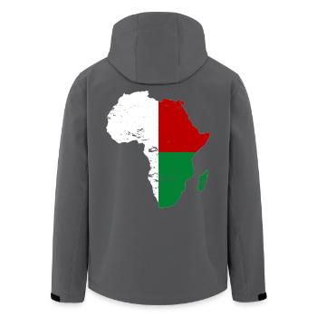Madagascar Flag Africa - Men’s Recycled Softshell Jacket by Stanley/Stella - anthracite - Back - AI Model Male 185 light (185cm)