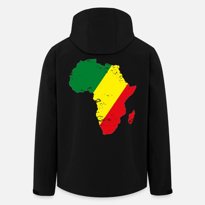 Kongo_Flagge_Afrika_used - Recycelte Männer Softshell-Jacke von Stanley/Stella - Schwarz