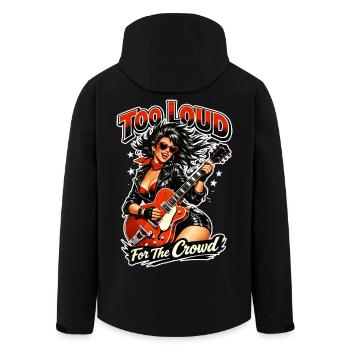 Trop bruyant pour la foule : Pin-up rockabilly - Veste softshell homme en polyester recyclé Stanley/Stella - noir - Dos - AI Model Male 185 light (185cm)