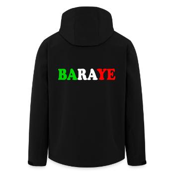 Baraye - Recycelte Männer Softshell-Jacke von Stanley/Stella - Schwarz - Hinten - AI Model Male 185 light (185cm)