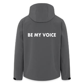 Be my voice - Men’s Recycled Softshell Jacket by Stanley/Stella - black - Back - AI Model Male 185 light (185cm)