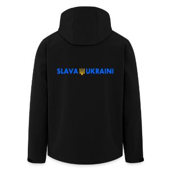 Slava ukraini - Veste softshell homme en polyester recyclé Stanley/Stella - noir - Dos - AI Model Male 185 light (185cm)