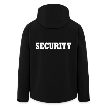 Sicherheitsdienst - Recycelte Männer Softshell-Jacke von Stanley/Stella - Schwarz - Hinten - AI Model Male 185 light (185cm)