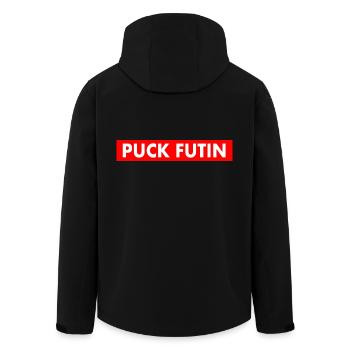 Puck futin - Men’s Recycled Softshell Jacket by Stanley/Stella - black - Back - AI Model Male 185 light (185cm)