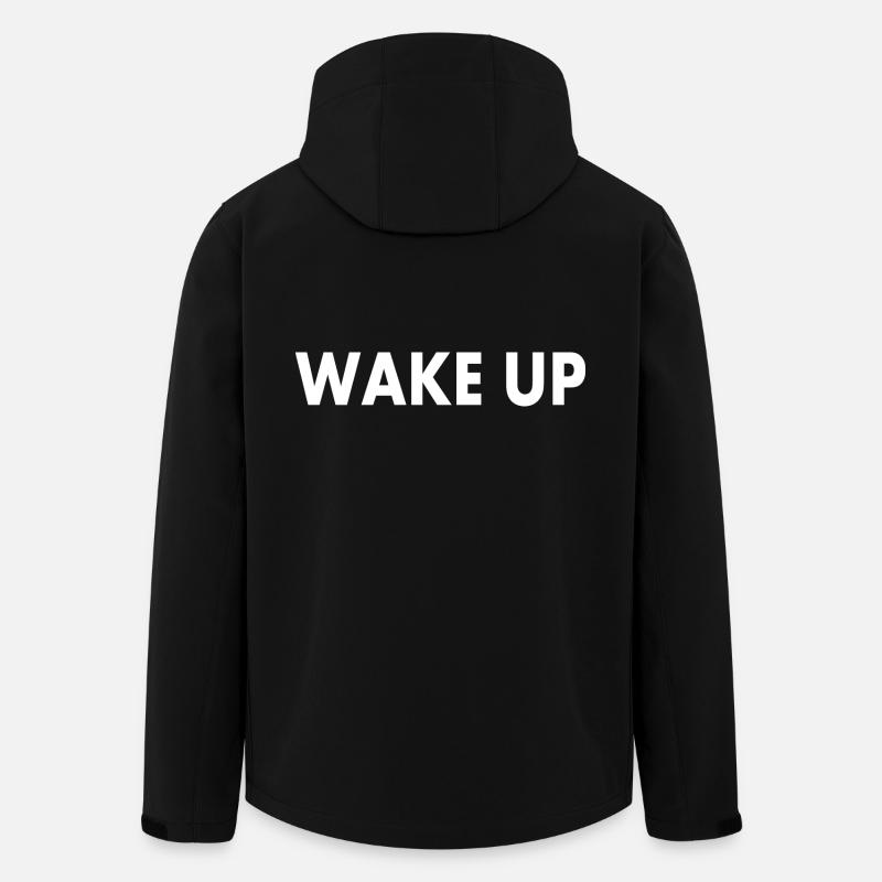 Wake up - Men’s Recycled Softshell Jacket by Stanley/Stella - black