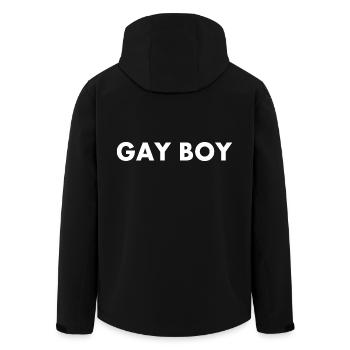 Gay boy - Recycelte Männer Softshell-Jacke von Stanley/Stella - Schwarz - Hinten - AI Model Male 185 light (185cm)
