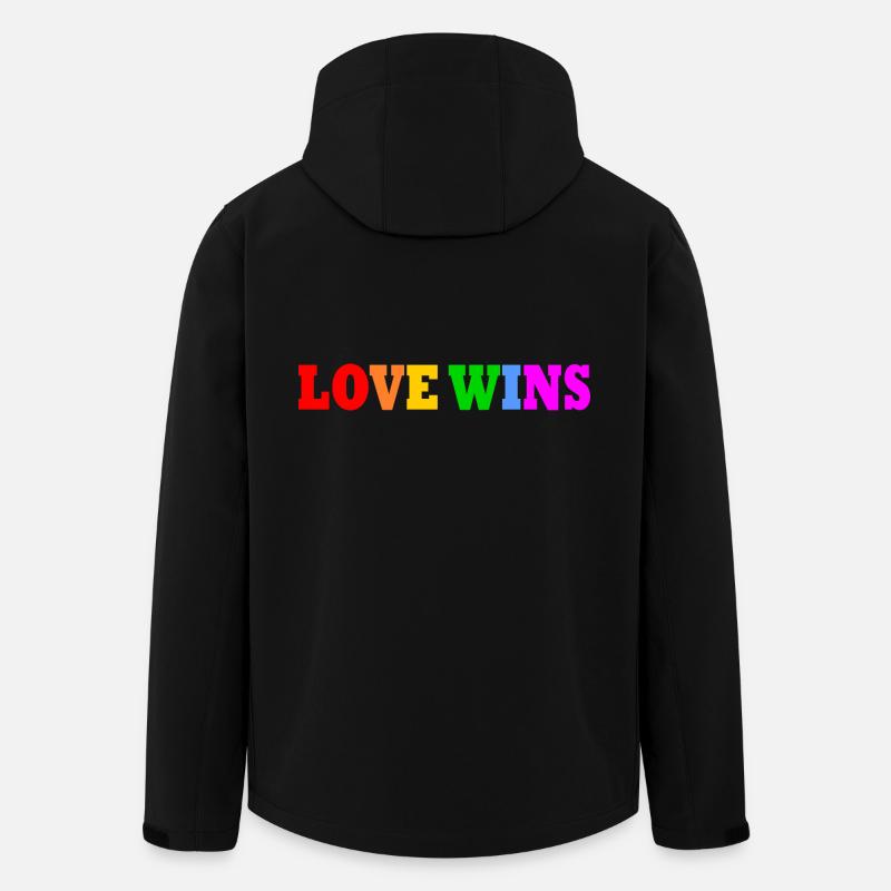 Love wins - Men’s Recycled Softshell Jacket by Stanley/Stella - black