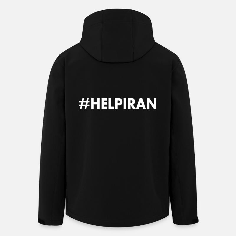 Help iran - Recycelte Männer Softshell-Jacke von Stanley/Stella - Schwarz