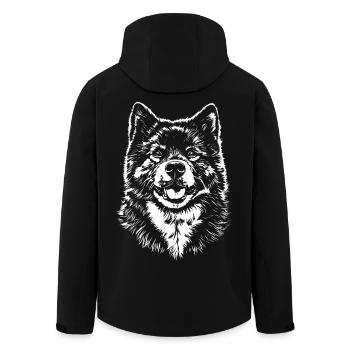 American Akita Portrait Chien Chien - Veste softshell homme en polyester recyclé Stanley/Stella - noir - Dos - AI Model Male 185 light (185cm)