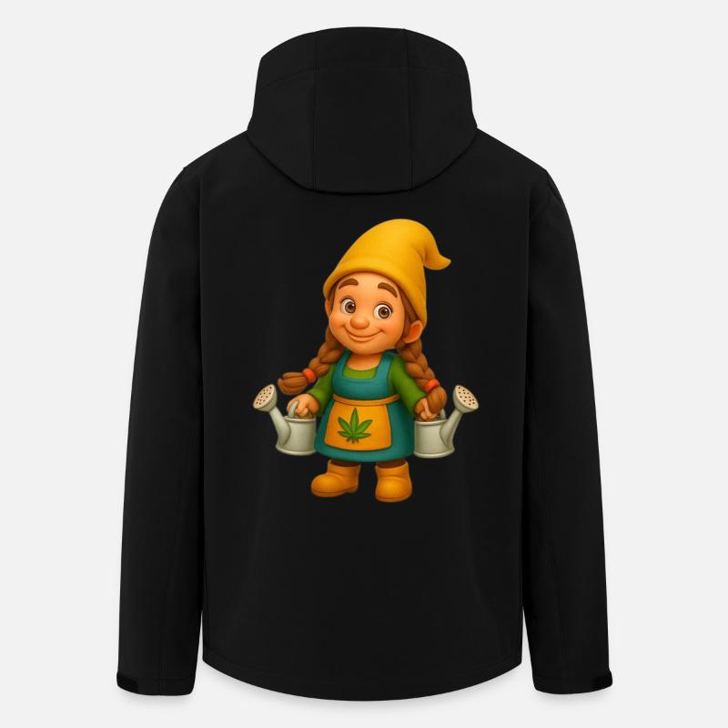 Zwergin mit Gießkannen - Recycelte Männer Softshell-Jacke von Stanley/Stella - Schwarz
