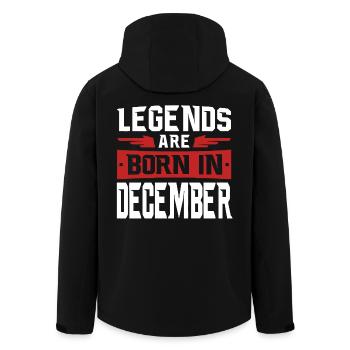Legends are born in December - Recycelte Männer Softshell-Jacke von Stanley/Stella - Schwarz - Hinten - AI Model Male 185 light (185cm)