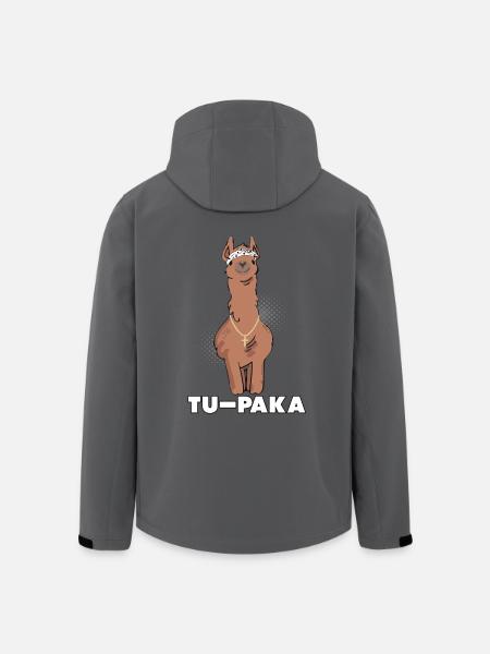 Funny Lama Alpaca Comic Animal Trend - Gift - Men’s Recycled Softshell Jacket by Stanley/Stella - black