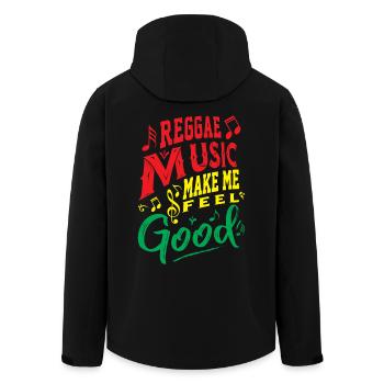 Reggae Music Make Me Feel Good - Men’s Recycled Softshell Jacket by Stanley/Stella - black - Back - AI Model Male 185 light (185cm)