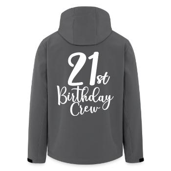 21st Birthday Crew B-Day Party Squad 21 Jahre alt - Recycelte Männer Softshell-Jacke von Stanley/Stella - Schwarz - Hinten - AI Model Male 185 light (185cm)