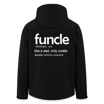 Funcle like a dad - Recycelte Männer Softshell-Jacke von Stanley/Stella - Schwarz - Hinten - AI Model Male 185 light (185cm)