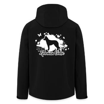 Coolie allemand chien race chien Wilsigns - Veste softshell homme en polyester recyclé Stanley/Stella - noir - Dos - AI Model Male 185 light (185cm)